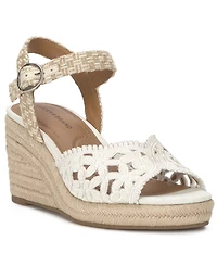 Lucky Brand Women's Coyna Floral Lace Platform Espadrille Wedge Sandals