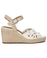 Lucky Brand Women's Coyna Floral Lace Platform Espadrille Wedge Sandals