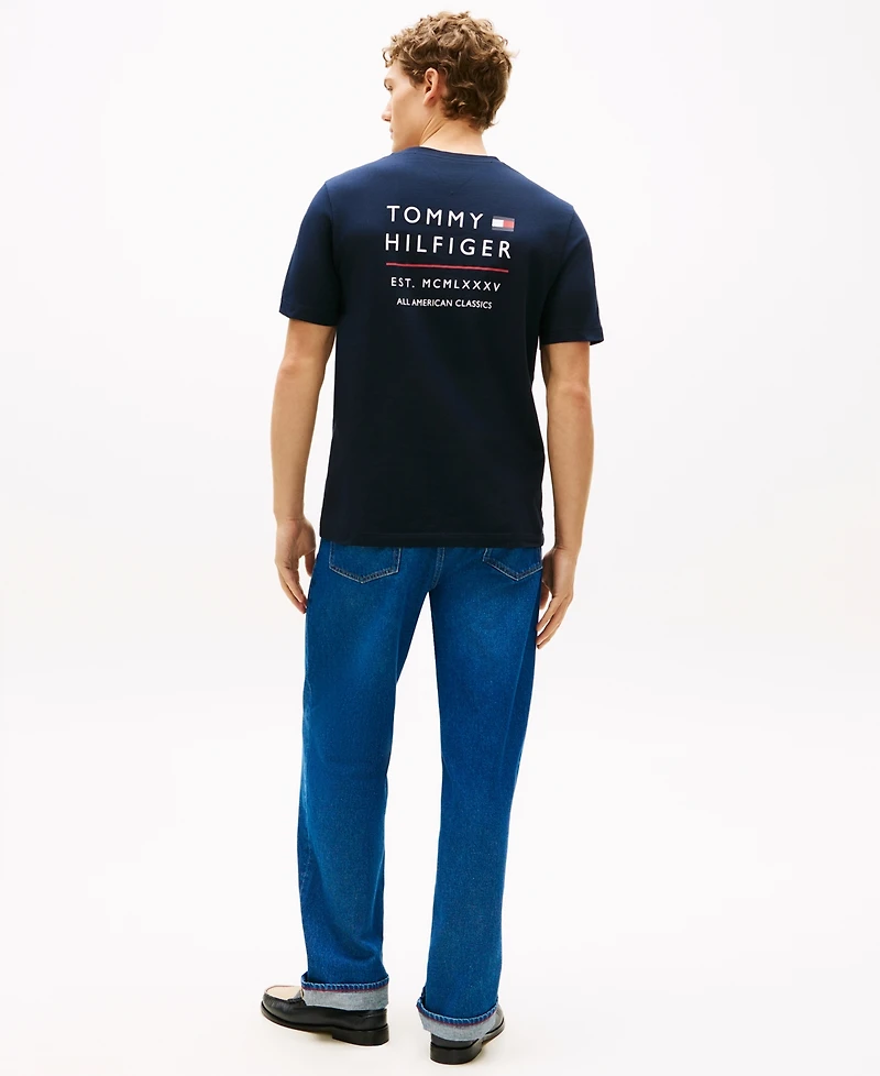 Tommy Hilfiger Men's Brand Love Embroidered Logo Crewneck T-Shirt