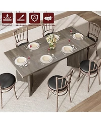 gaomon Dining Room Table 6 Inch Rectangular Kitchen Table Dining Room Furniture with Sturdy Frame Thickened Long Tabledesk and Dinner Desk