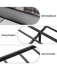 gaomon Size Bed Frame with Headboard and Storage, Drawers Platform Bed Frames with Outlets, Sturdy, Noiseless, No Box Spring Needed, Easy Assembly