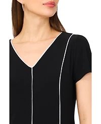 Msk Women's V-Neck Fit & Flare Mini Dress