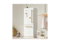 Tiny Land Play Kitchen Accessories – Play Kitchen Fridge: Wooden Cabinet Refrigerator for Kids