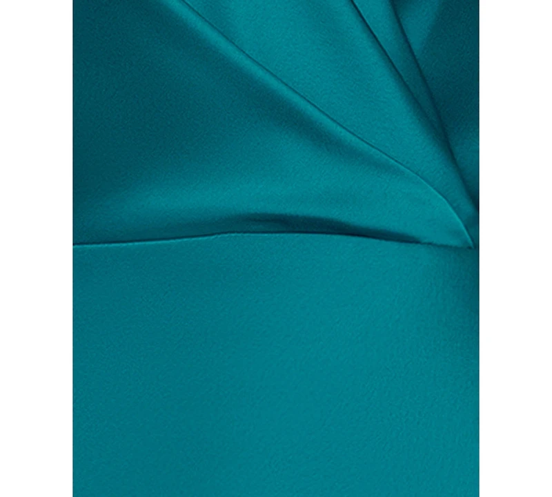 Betsy & Adam Petite V-Neck Sleeveless Ball Gown