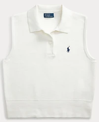 Polo Ralph Lauren Women's Ribbed Collar Sleeveless Sweater
