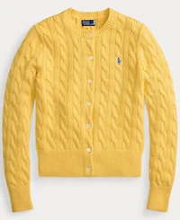 Polo Ralph Lauren Women's Cable-Knit Cotton Crewneck Cardigan Sweater
