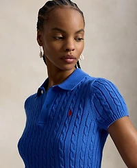 Polo Ralph Lauren Women's Slim Fit Ribbed Collar Cropped Sweater
