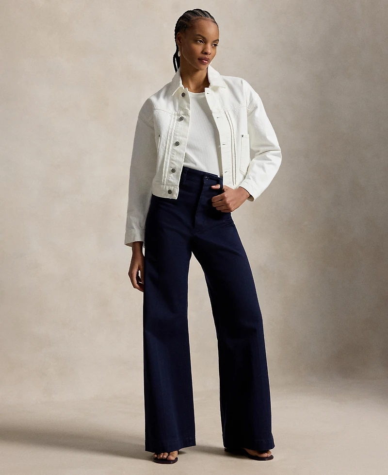 Polo Ralph Lauren Women's Spread Collar Long-Sleeve Trucker Denim Jacket