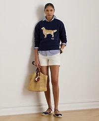 Lauren Ralph Women's Cotton Dog Sweater