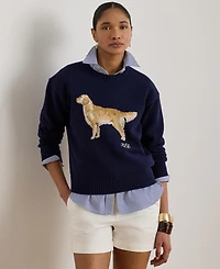 Lauren Ralph Women's Cotton Dog Sweater