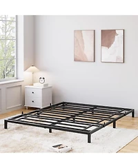 gaomon 8 Inch Queen Size Metal Bed Frame – Heavy Duty Platform Bed with Storage Space,Steel Support,No Box Spring Needed, Easy Assembly