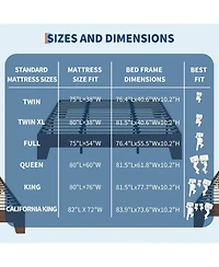 gaomon Full Size Wood Bed Frame,Platform Nature Bed with Strong Wooden Slats,No Box Spring Needed,Minimalist Bedroom Furniture,Easy Assembly