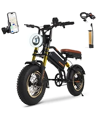Mikolo 750W Electric Scooter for Adults, 20" x 4" Fat Tire Front Suspension Off-road E-Bike