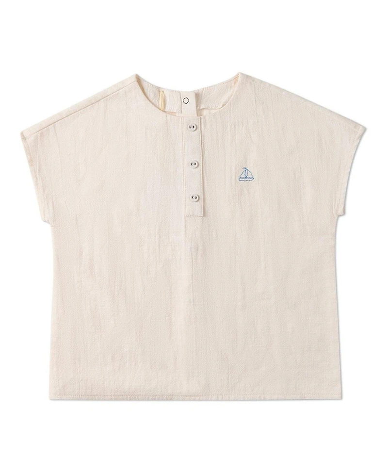 MeMoi Little Boys 2 Piece "Set The Sail" 100% Cotton Embroidered Shorts Set