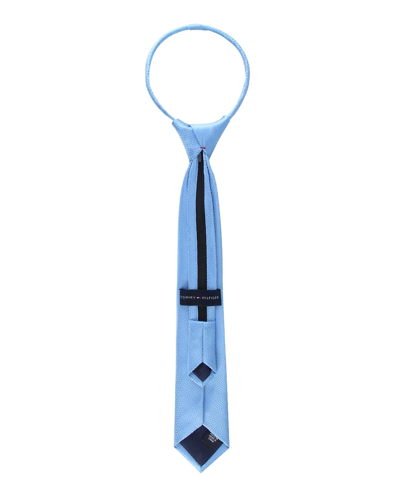 Tommy Hilfiger Baby Boys' Orleans Solid Pre-Tied Zipper Tie