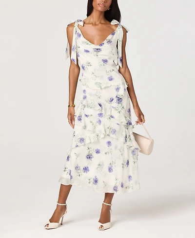 Astr the Label Women's Fen Ruffled Scoop Neck Dress