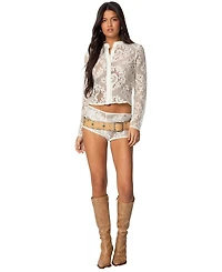 Edikted Women's Peyson Sheer Lace Shorts