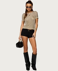 Edikted Women's Mischa Belt Micro Shorts