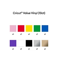 Cricut Value 12 in x 5 ft Rainbow Vinyl Rolls - 10 Count