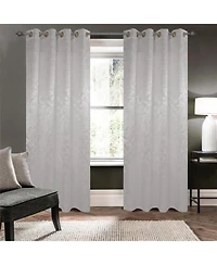 Olivia Gray 100% Polyester 200 Gsm Dyson Embossed Blackout Grommet Curtain Panel