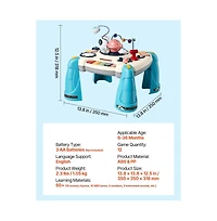 Slickblue Baby Spacecraft Activity Table for 6+ Months with Music & Lights