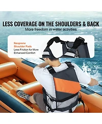 Mecale Life Vest for Watersports (Pfd), Waterproof Nylon, 85N Buoyancy, Life Jacket for Fishing Kayaking Surfing, Men and Women, Size M