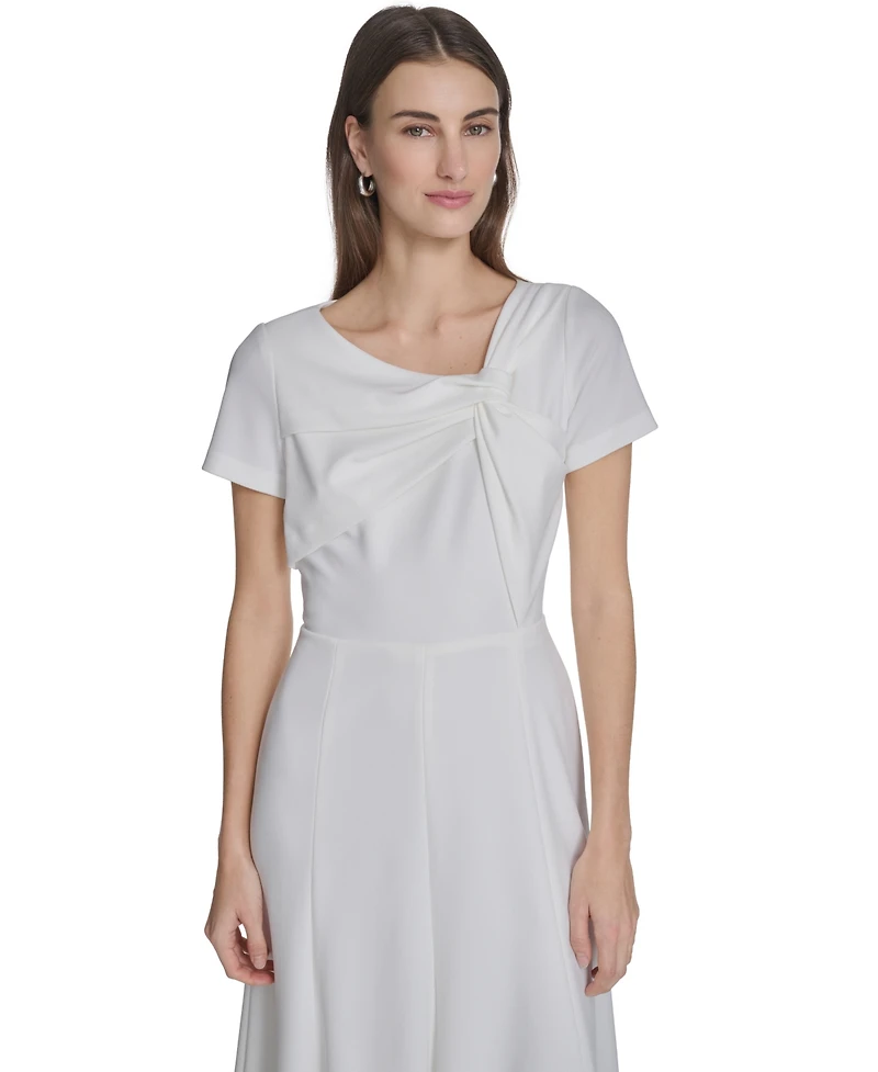 Calvin Klein Women's Twist Neck Midi Dress