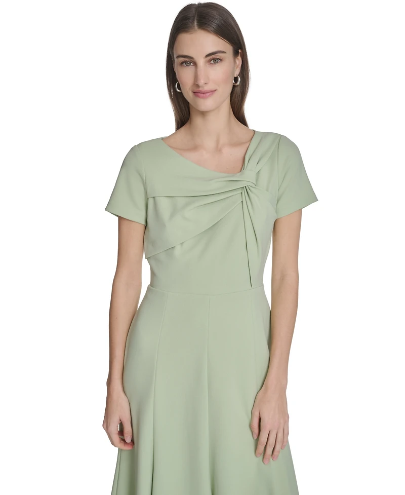 Calvin Klein Women's Twist Neck Midi Dress