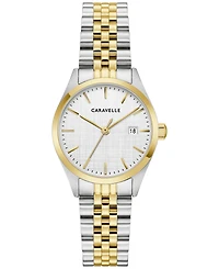Caravelle Women's Classic Two-Tone Stainless Steel Bracelet Watch, 28mm