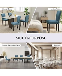 gaomon Upholstered Dining Chairs Set of 4, Fabric Parsons Dining Chair with Nailhead Trim, Modern Fabric Accent Chair Kitchen Chairs for Kitchen