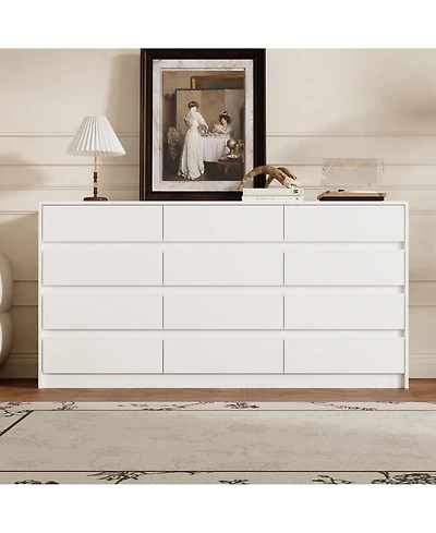 Homsee White Chest of Drawers for Home Storage with 12-Drawer