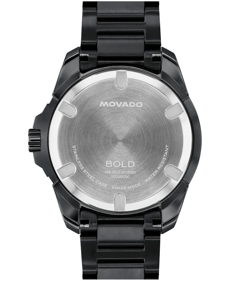 Movado Men's Bold Verso S Swiss Quartz Ionic Plated Steel Watch