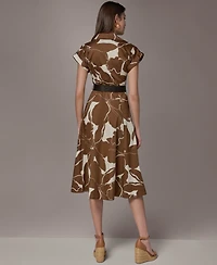 Donna Karan New York Women's Collared Neck Shirt Dress