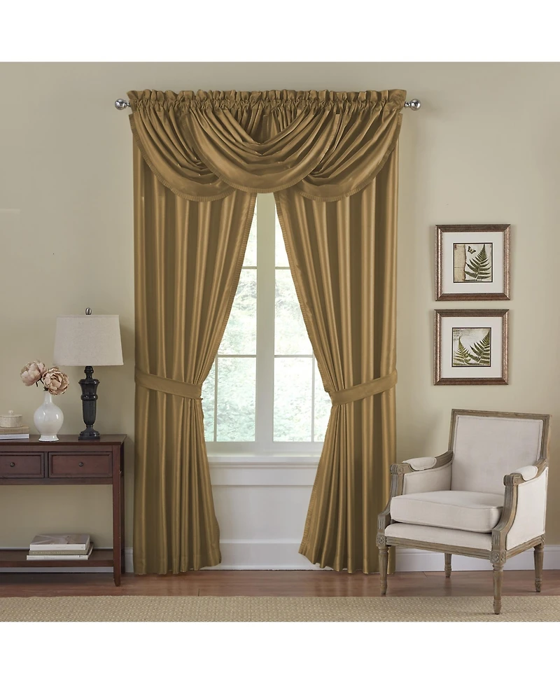 Elrene Home Fashions Versailles Faux Silk Waterfall Window Valance