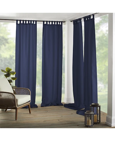 Elrene Home Fashions Matine Solid Tab Top Indoor Outdoor Window Curtain