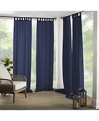 Elrene Home Fashions Matine Solid Tab Top Indoor Outdoor Window Curtain