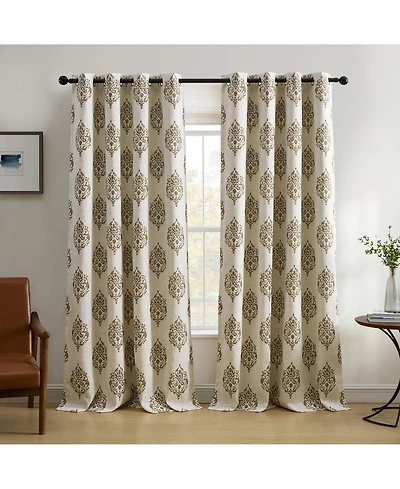 Elrene Home Fashions Navara Medallion Room Darkening Window Curtain