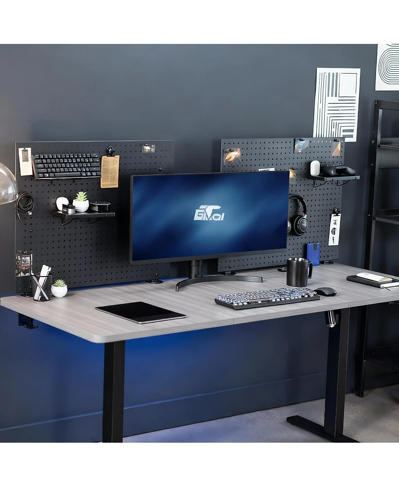 Yigii Magnetic Clamp-On Pegboard Organizer for Desk, Flexible Placement, Easy Installation