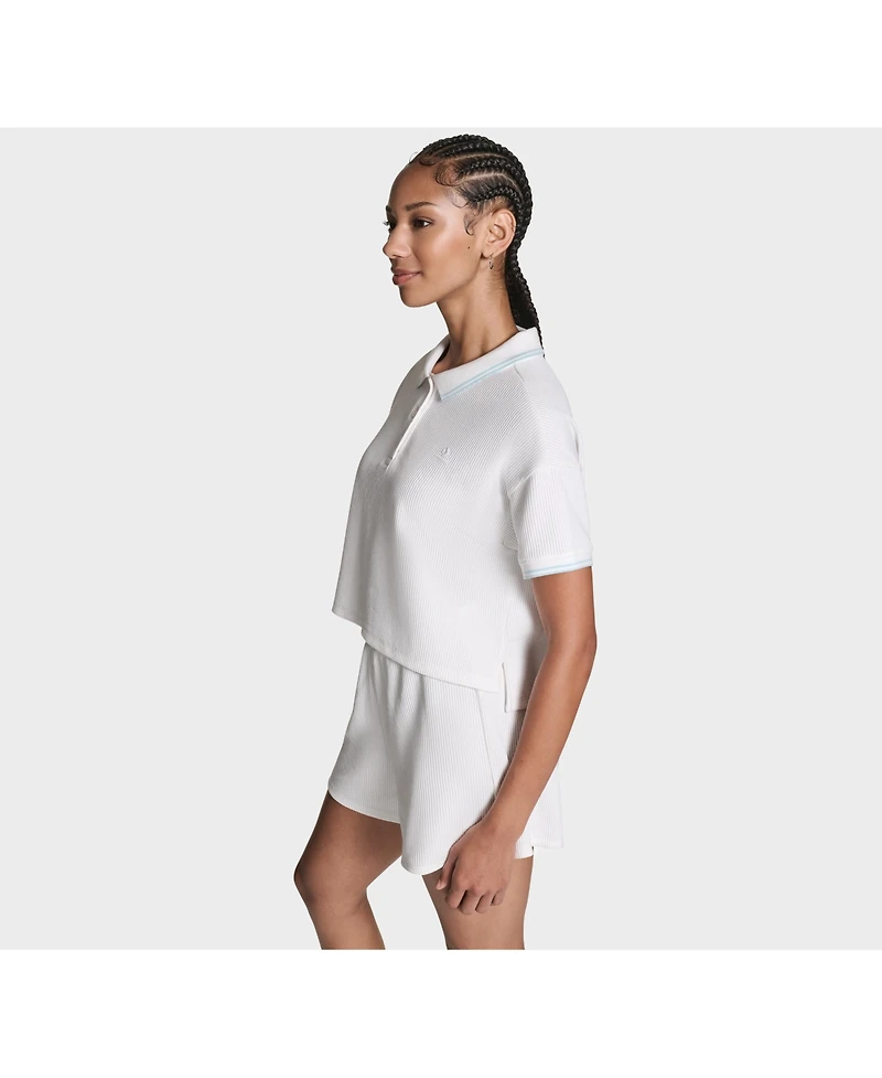 Converse Women's Cropped Waffle Polo