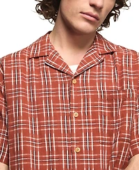 Lucky Brand Men's Camp Collar Untucked Shirt