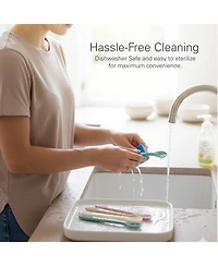 Sperric Toddler Spoons Spoons First Stage - Silicone Spoon For Self Feeding - First Stage Feeding Spoon Set Gum Friendly - Bpa Free