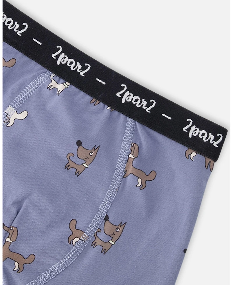 Draft - Deux par Boys Cotton Printed Boxers Pack Of 3