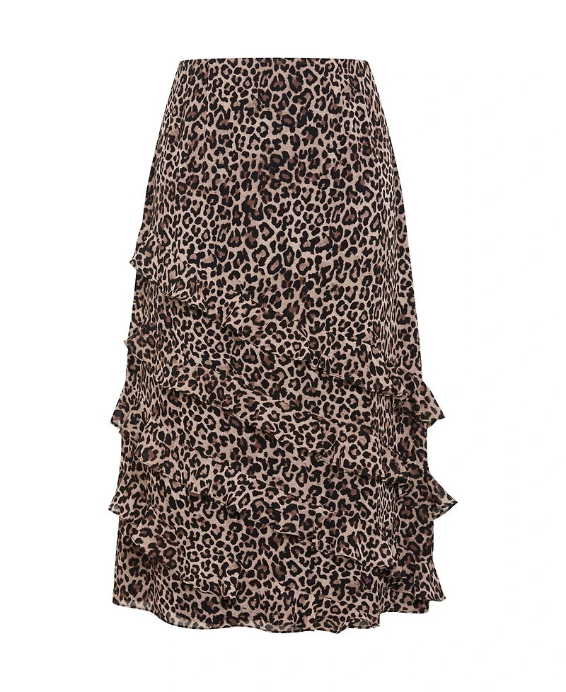 City Chic Women's Skai Leopard Print Maxi Skirt