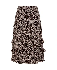 City Chic Women's Skai Leopard Print Maxi Skirt