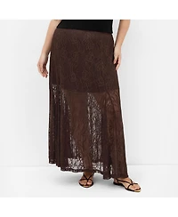 City Chic Women's Lacey Maxi Skirt