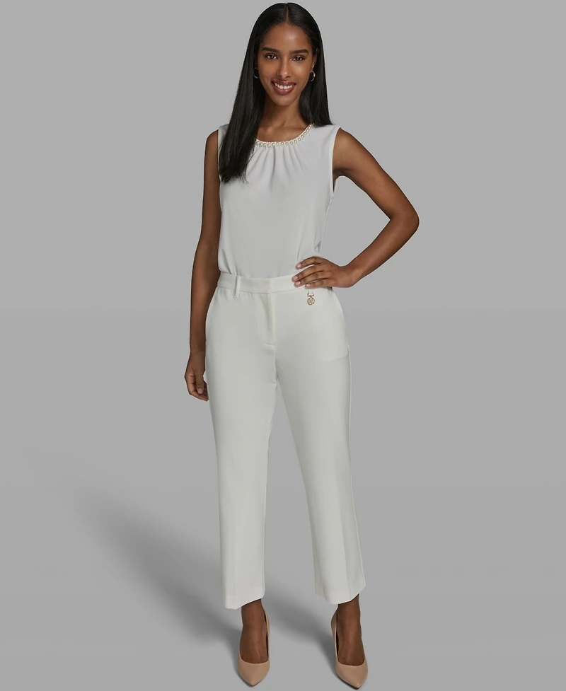 Karl Lagerfeld Paris Women's Woven Ankle Pants