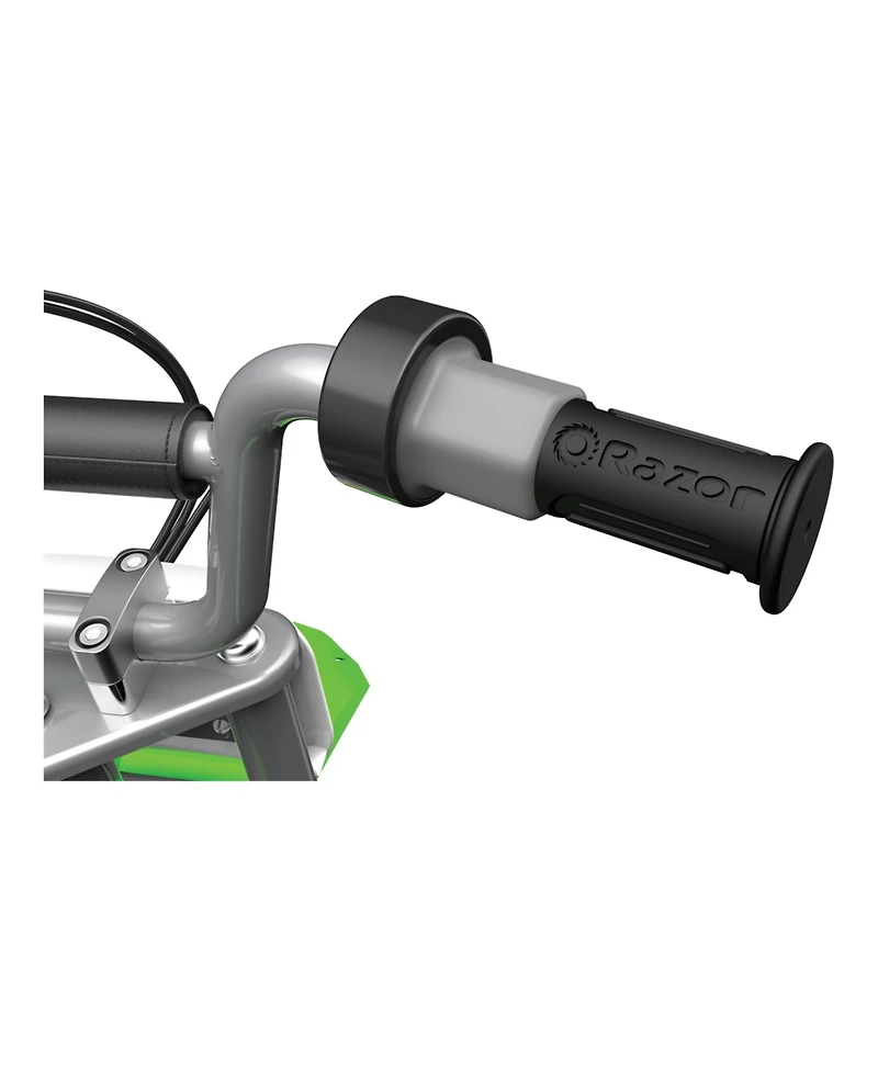 Razor MX400 Dirt Rocket 24V Electric Toy Motocross Dirt Bike with Hand-Operated Brakes and Retractable Kickstand, Green (2 Pack)