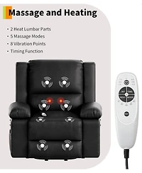 gaomon Power Lift Recliner Chair, Home Theater Seating with Lumbar Support, Faux Pu Leather Recliner Sofa Adjustable Back and Legs
