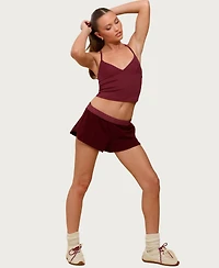 Edikted Women's Noemi Stripey Foldover Shorts