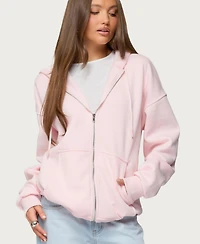 Edikted Women's Rocia Oversized Zip Up Hoodie